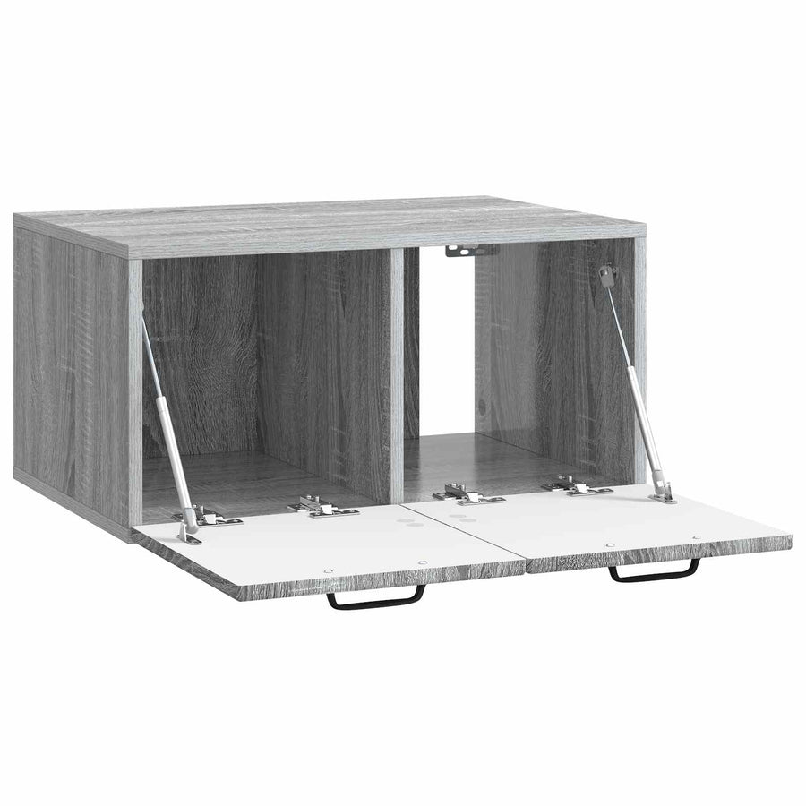 Wandbeugel TV-kast Grijs sonoma 59,5 x 41 x 30 cm Bewerkt hout