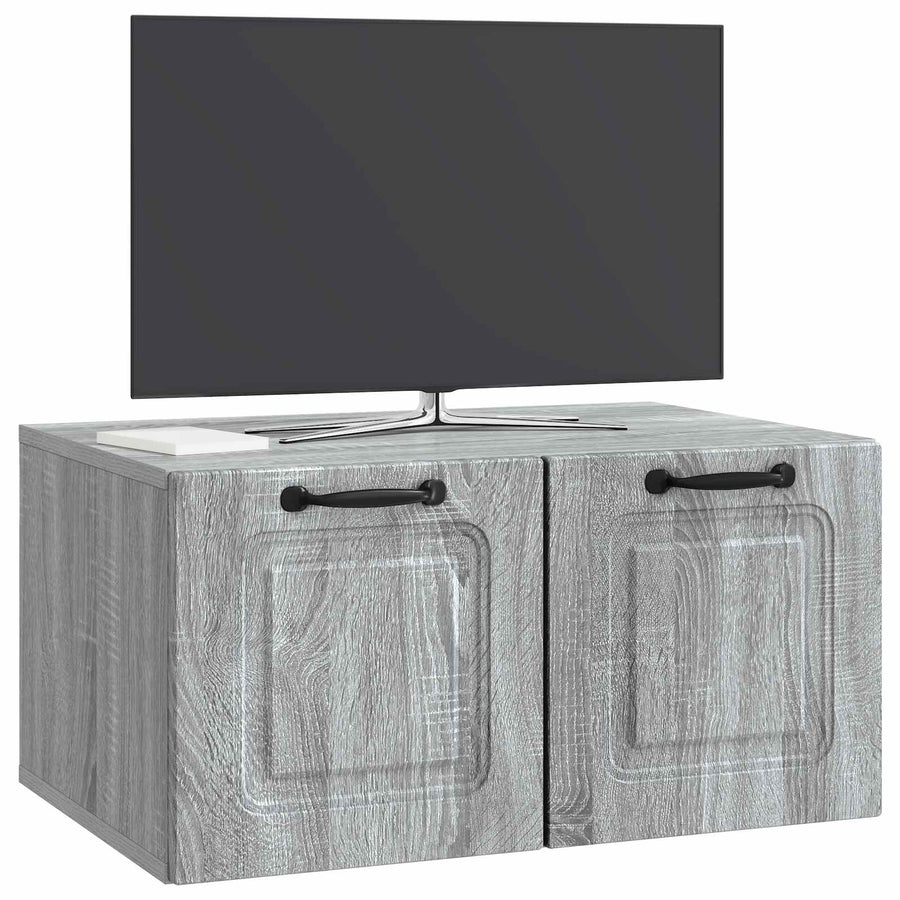 Wandbeugel TV-kast Grijs sonoma 59,5 x 41 x 30 cm Bewerkt hout