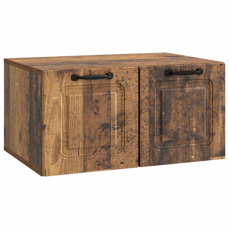 Wandbeugel TV-kast Oud hout 59,5 x 41 x 30 cm Bewerkt hout