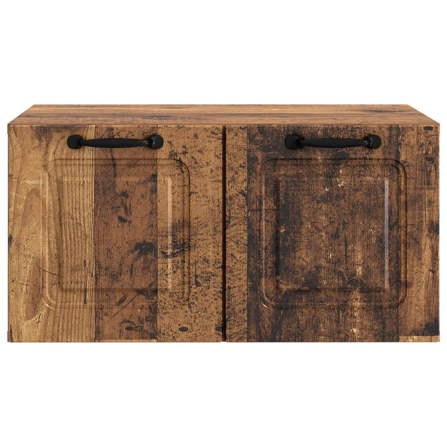 Wandbeugel TV-kast Oud hout 59,5 x 41 x 30 cm Bewerkt hout