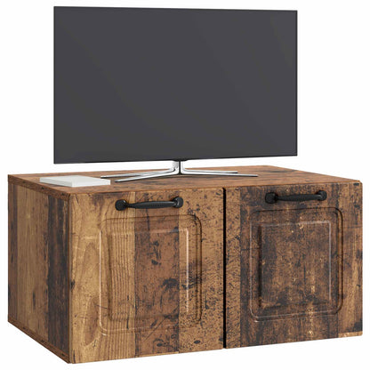 Wandbeugel TV-kast Oud hout 59,5 x 41 x 30 cm Bewerkt hout