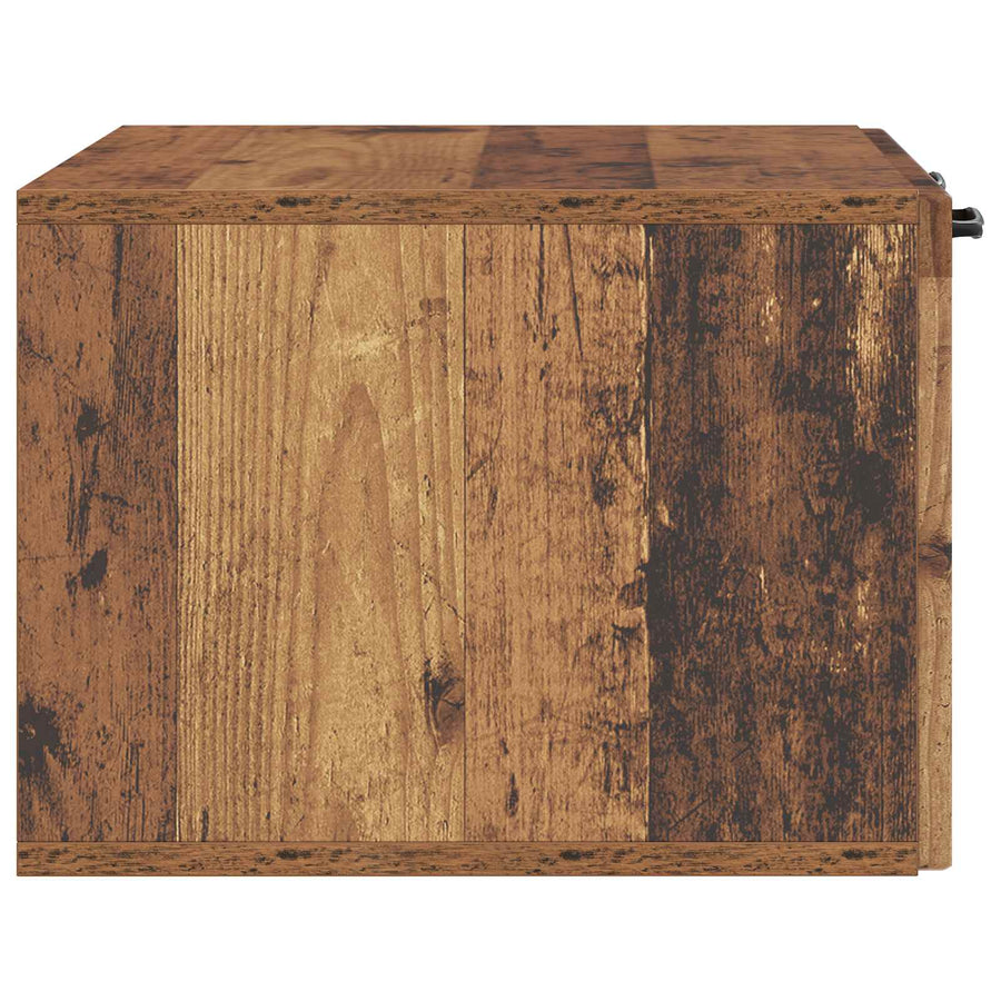 Wandbeugel TV-kast Oud hout 59,5 x 41 x 30 cm Bewerkt hout