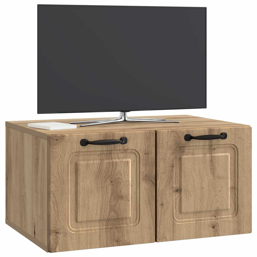 Wandbeugel TV-kast Artisanaal eiken 59,5 x 41 x 30 cm