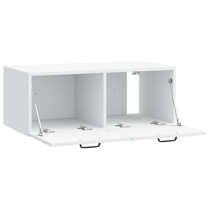 Wandbeugel TV-kast Wit 78,5 x 41 x 30 cm Bewerkt hout
