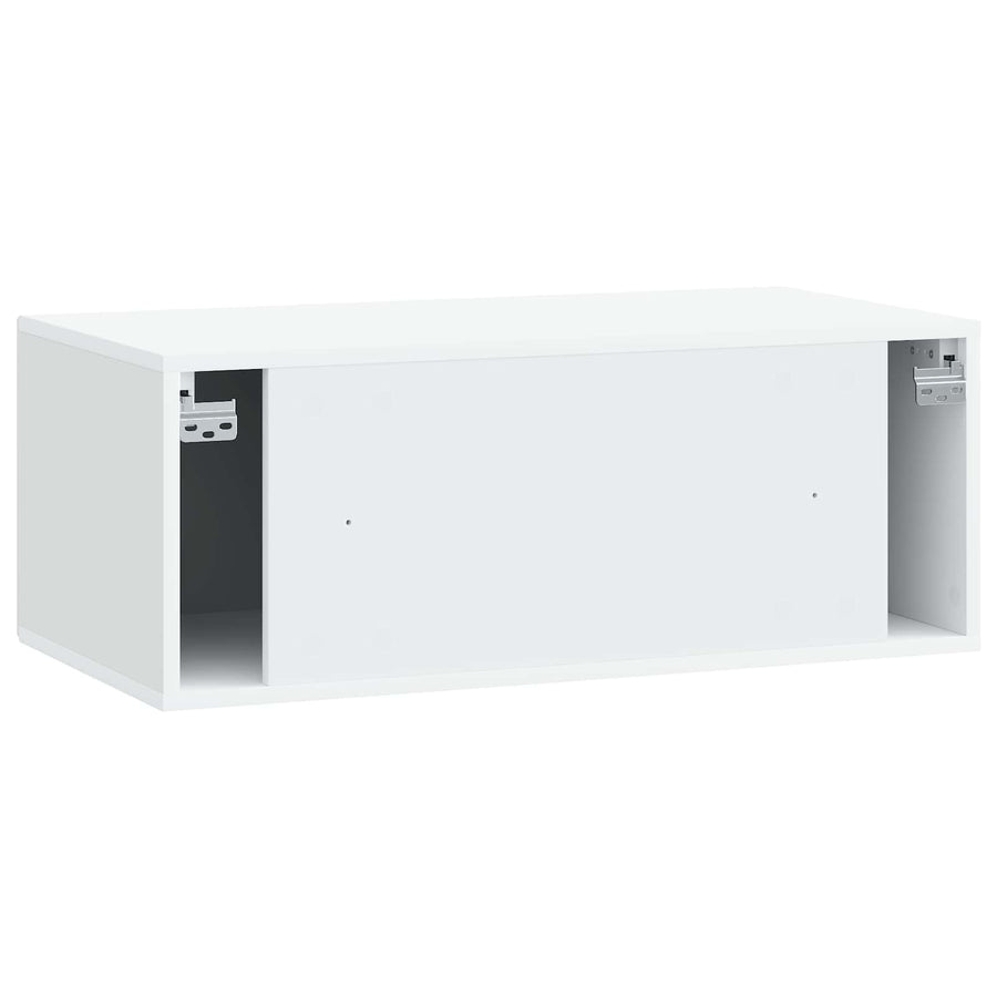 Wandbeugel TV-kast Wit 78,5 x 41 x 30 cm Bewerkt hout