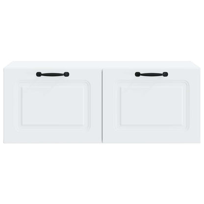 Wandbeugel TV-kast Wit 78,5 x 41 x 30 cm Bewerkt hout