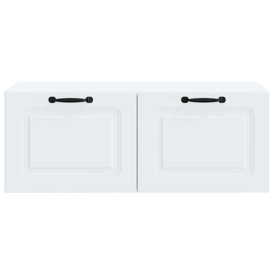 Wandbeugel TV-kast Wit 78,5 x 41 x 30 cm Bewerkt hout