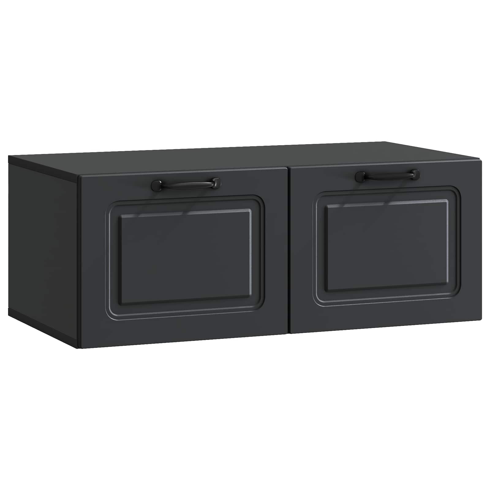 Wandbeugel TV-kast Zwart 78,5 x 41 x 30 cm Bewerkt hout