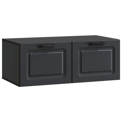 Wandbeugel TV-kast Zwart 78,5 x 41 x 30 cm Bewerkt hout