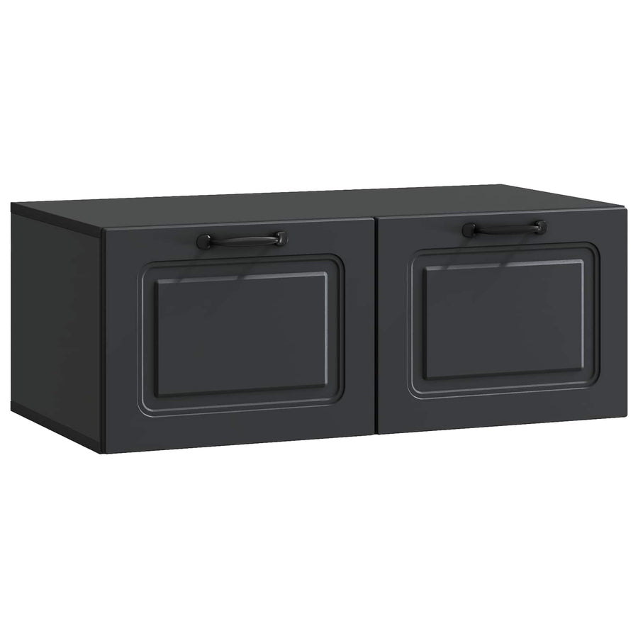 Wandbeugel TV-kast Zwart 78,5 x 41 x 30 cm Bewerkt hout