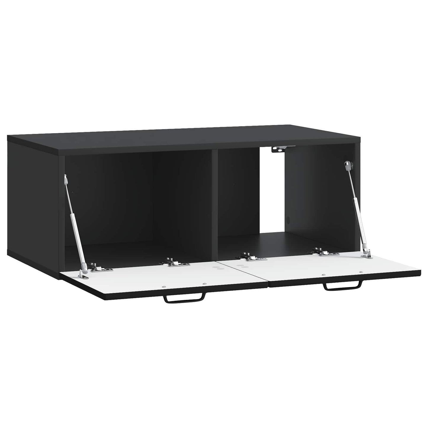 Wandbeugel TV-kast Zwart 78,5 x 41 x 30 cm Bewerkt hout
