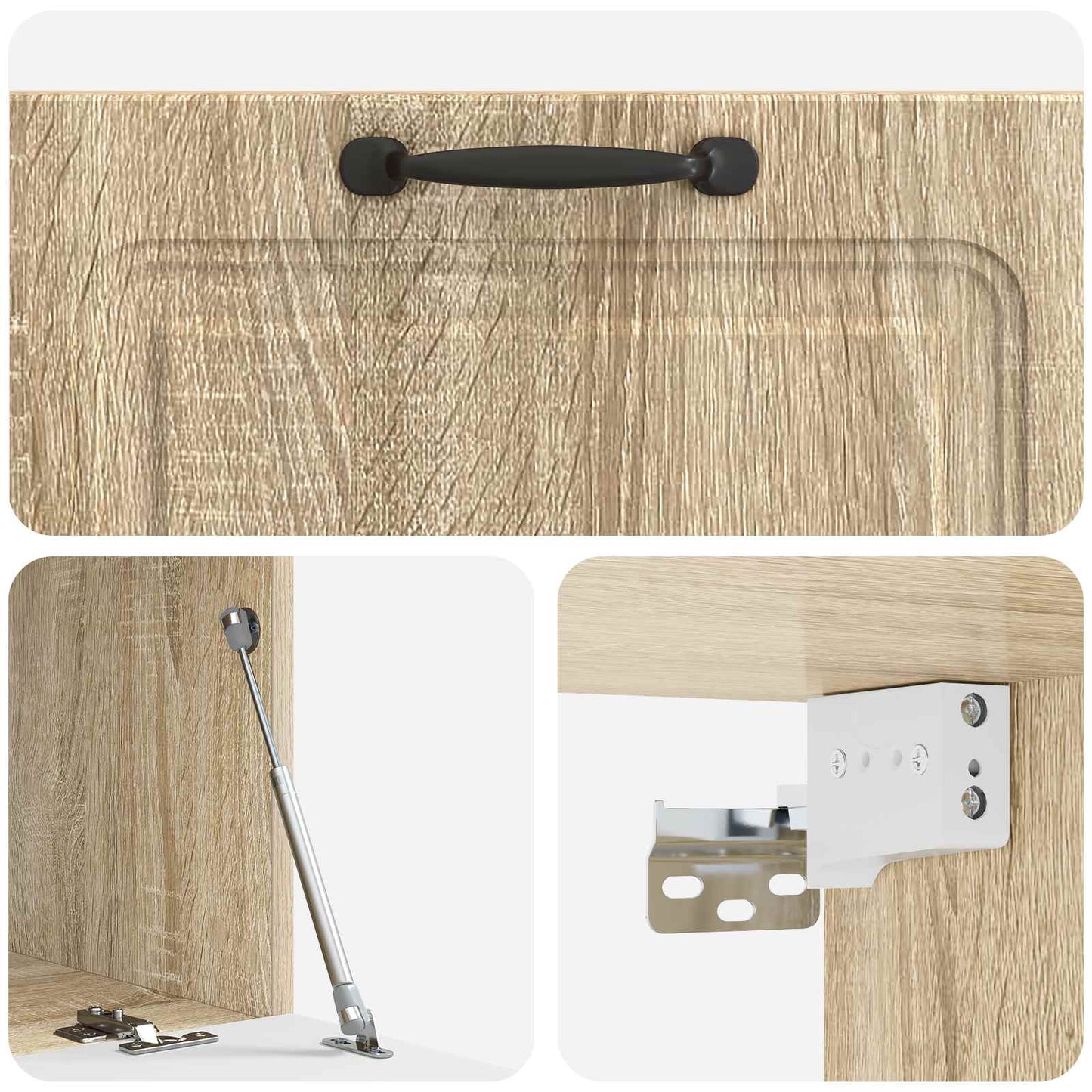 Wandbeugel TV-kast Sonoma Eiken 78,5 x 41 x 30 cm Bewerkt hout