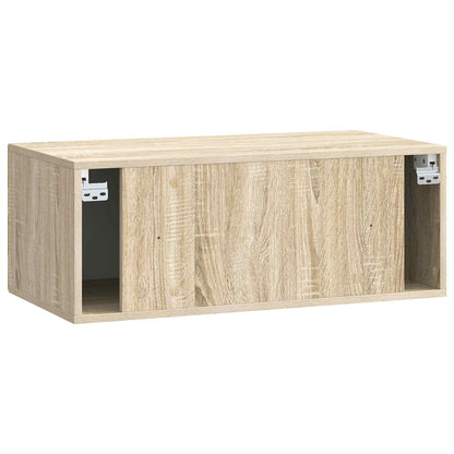 Wandbeugel TV-kast Sonoma Eiken 78,5 x 41 x 30 cm Bewerkt hout