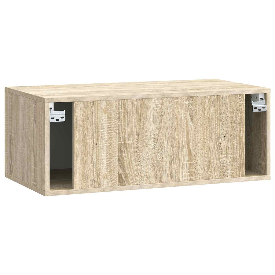 Wandbeugel TV-kast Sonoma Eiken 78,5 x 41 x 30 cm Bewerkt hout