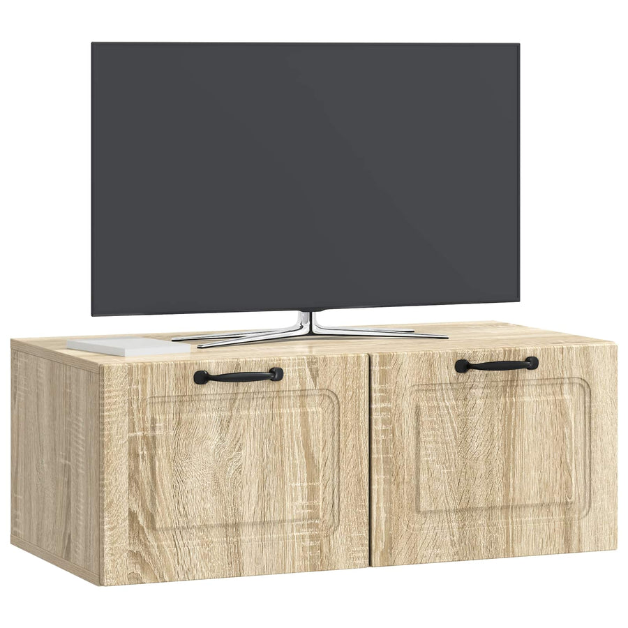 Wandbeugel TV-kast Sonoma Eiken 78,5 x 41 x 30 cm Bewerkt hout