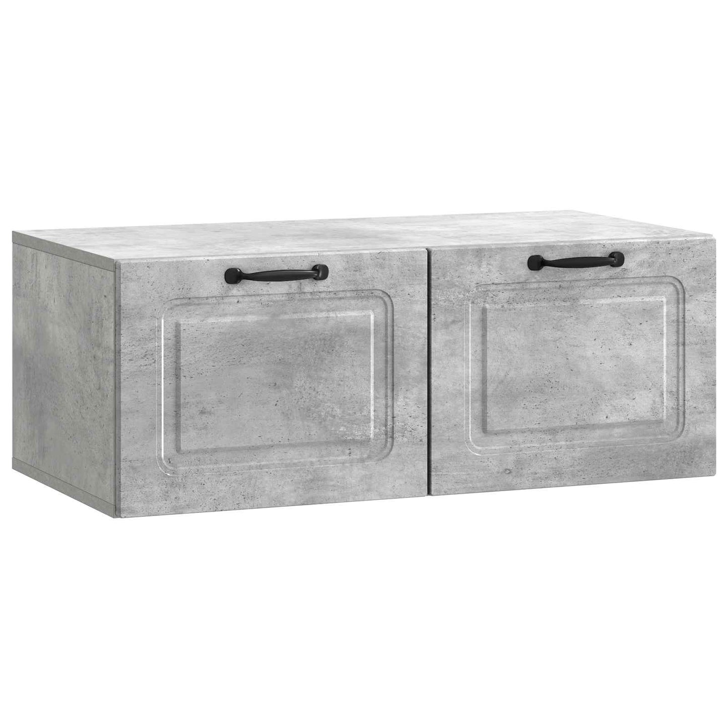 Wandbeugel TV-kast Betongrijs 78,5 x 41 x 30 cm Bewerkt hout