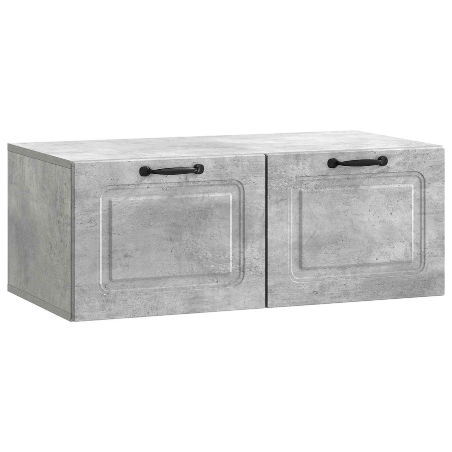Wandbeugel TV-kast Betongrijs 78,5 x 41 x 30 cm Bewerkt hout