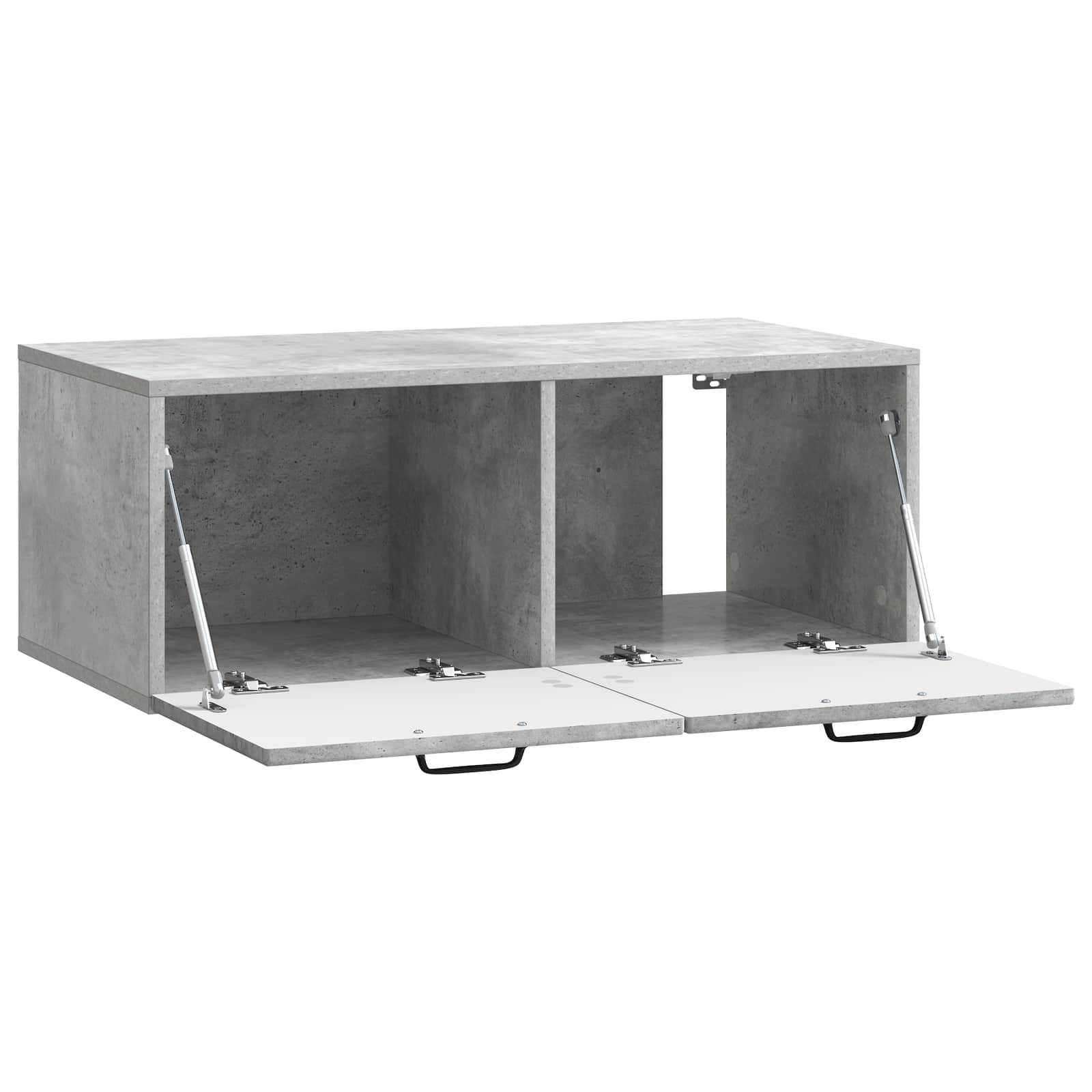 Wandbeugel TV-kast Betongrijs 78,5 x 41 x 30 cm Bewerkt hout