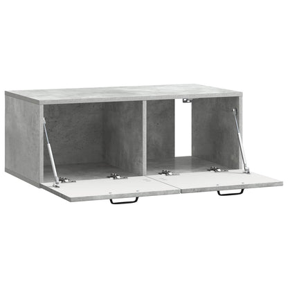 Wandbeugel TV-kast Betongrijs 78,5 x 41 x 30 cm Bewerkt hout