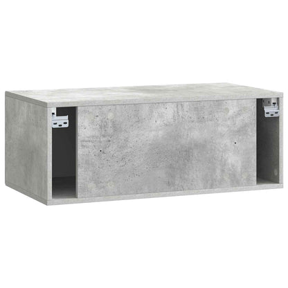 Wandbeugel TV-kast Betongrijs 78,5 x 41 x 30 cm Bewerkt hout