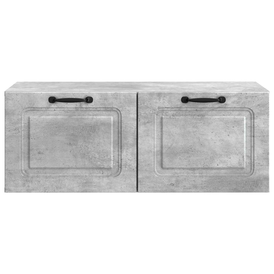 Wandbeugel TV-kast Betongrijs 78,5 x 41 x 30 cm Bewerkt hout