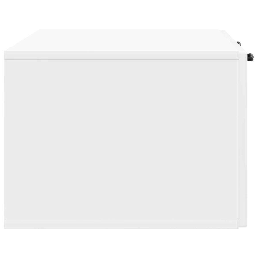 Wandbeugel TV-kast Hoogglans Wit 78,5 x 41 x 30 cm Bewerkt hout
