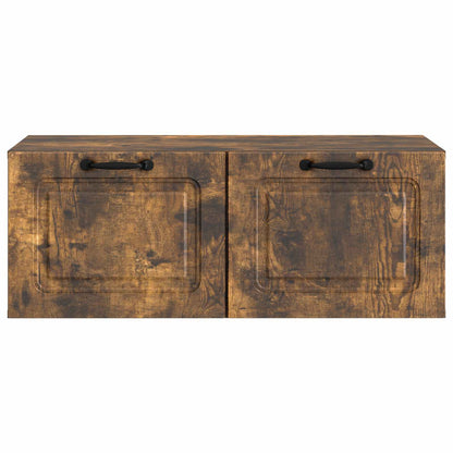 Wandbeugel TV-kast Gerookt eiken 78,5 x 41 x 30 cm Bewerkt hout
