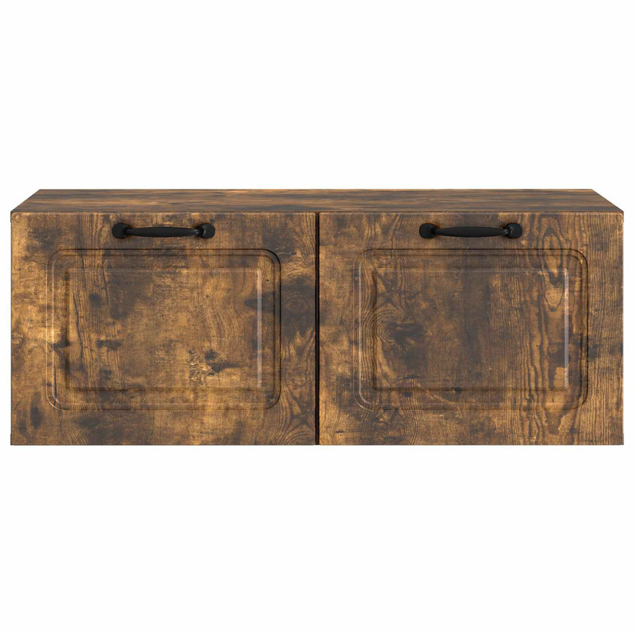 Wandbeugel TV-kast Gerookt eiken 78,5 x 41 x 30 cm Bewerkt hout
