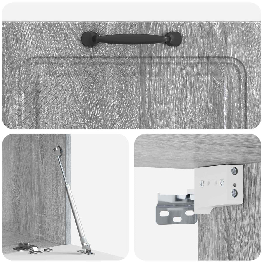Wandbeugel TV-kast Grijs sonoma 78,5 x 41 x 30 cm Bewerkt hout