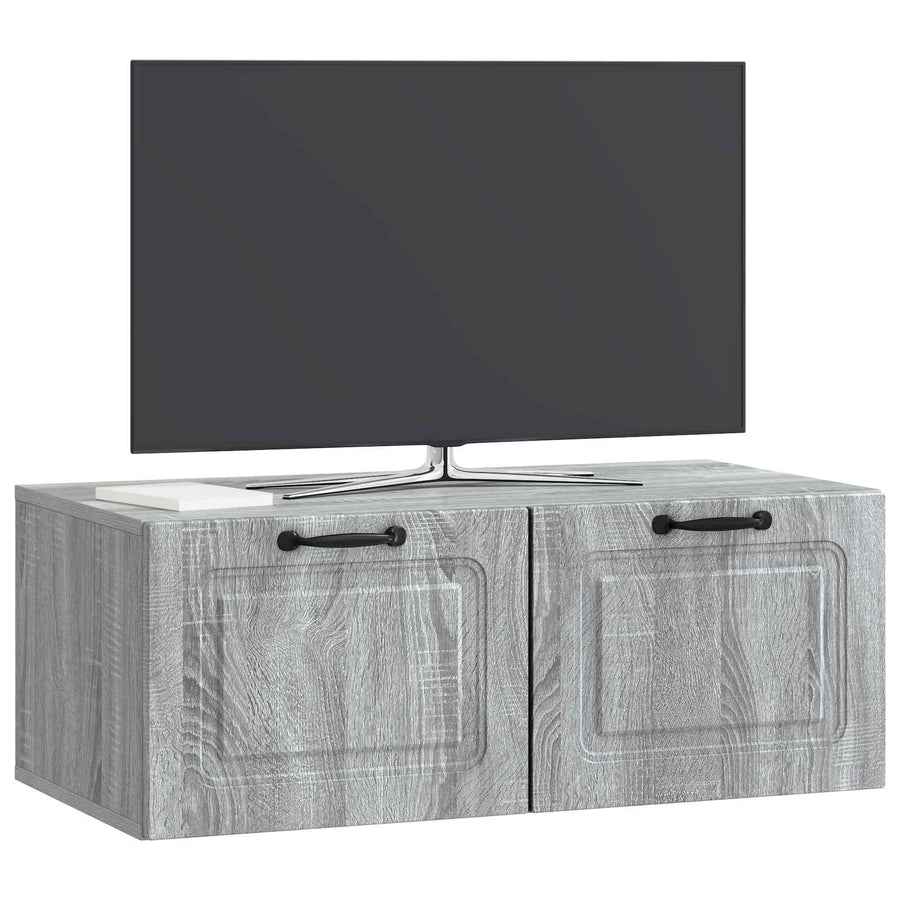 Wandbeugel TV-kast Grijs sonoma 78,5 x 41 x 30 cm Bewerkt hout