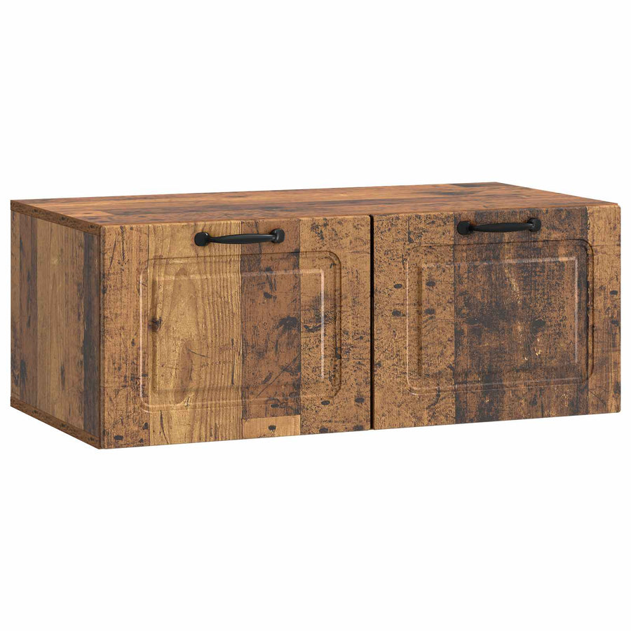 Wandbeugel TV-kast Oud hout 78,5 x 41 x 30 cm Bewerkt hout
