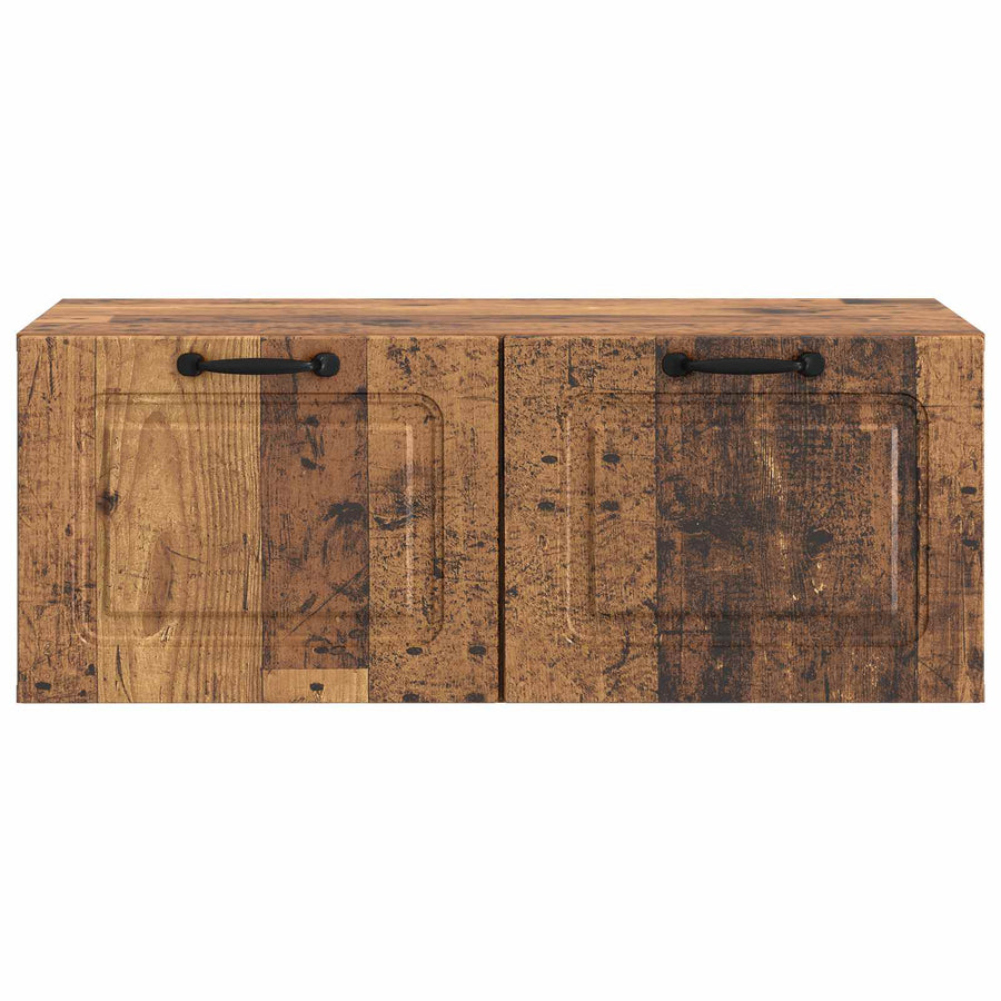 Wandbeugel TV-kast Oud hout 78,5 x 41 x 30 cm Bewerkt hout