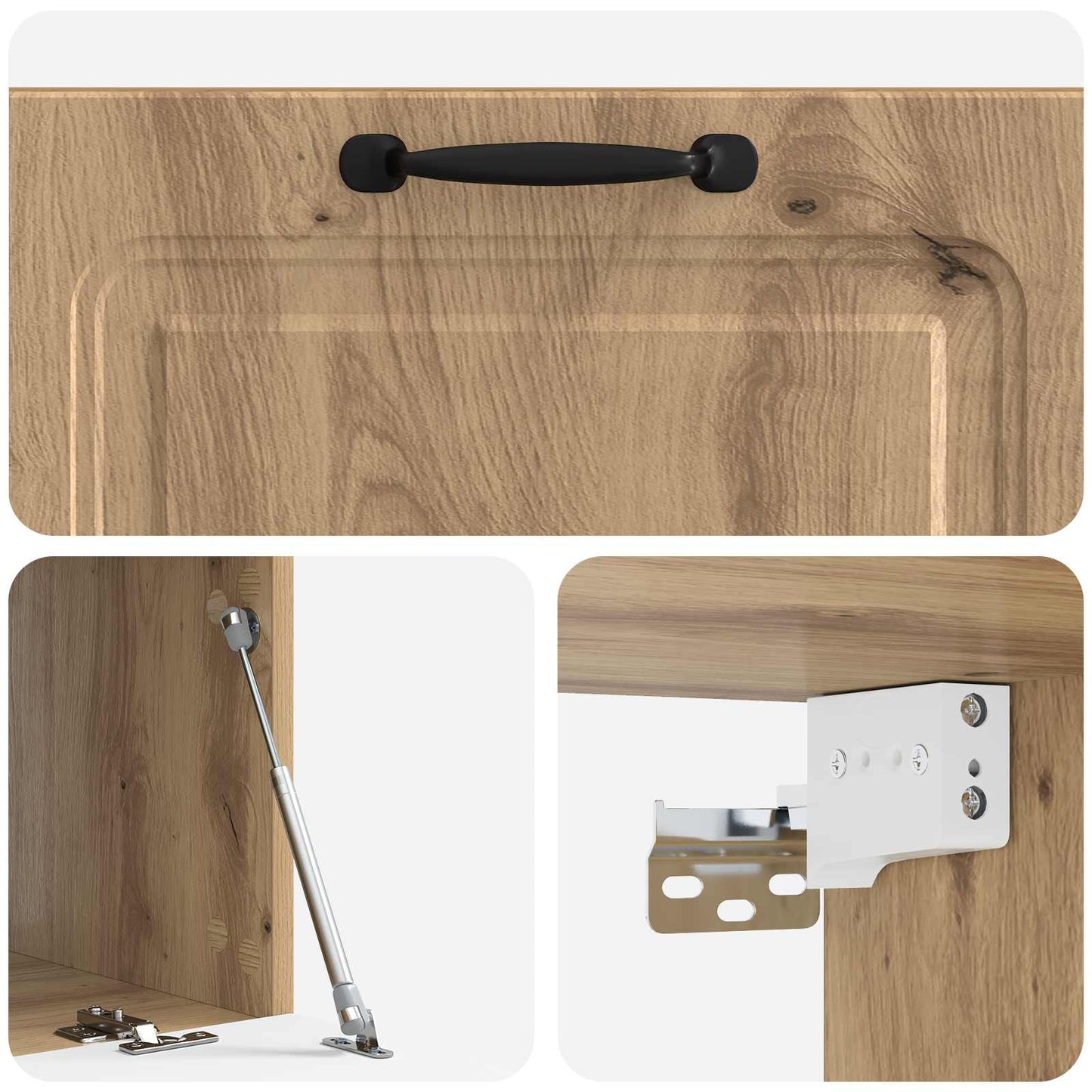 Wandbeugel TV-kast Artisanaal eiken 78,5 x 41 x 30 cm