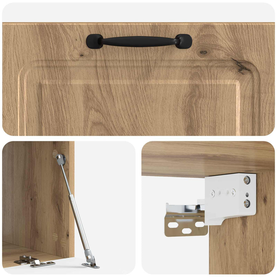 Wandbeugel TV-kast Artisanaal eiken 78,5 x 41 x 30 cm