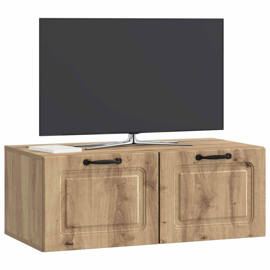 Wandbeugel TV-kast Artisanaal eiken 78,5 x 41 x 30 cm