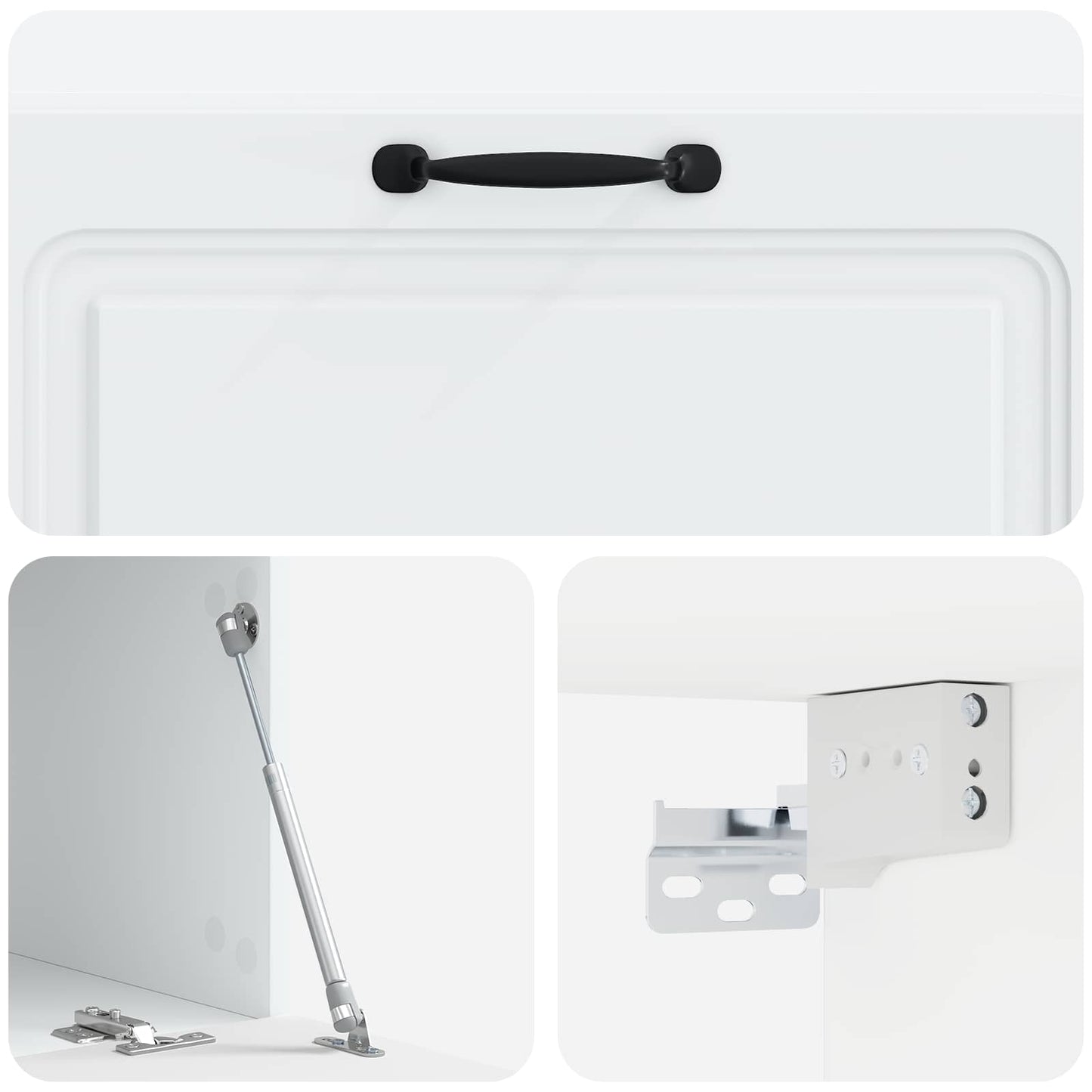 Wandbeugel TV-kast Wit 98 x 41 x 30 cm Bewerkt hout
