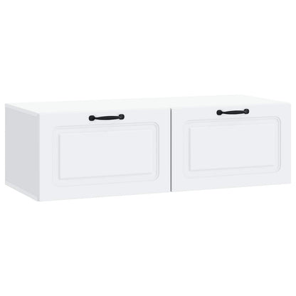 Wandbeugel TV-kast Wit 98 x 41 x 30 cm Bewerkt hout
