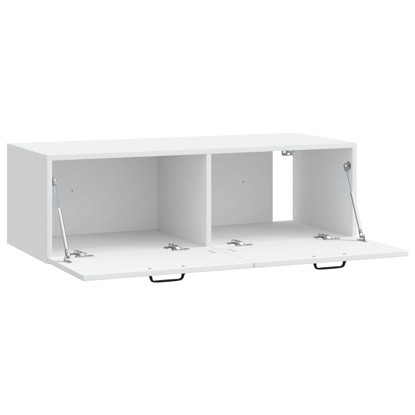 Wandbeugel TV-kast Wit 98 x 41 x 30 cm Bewerkt hout