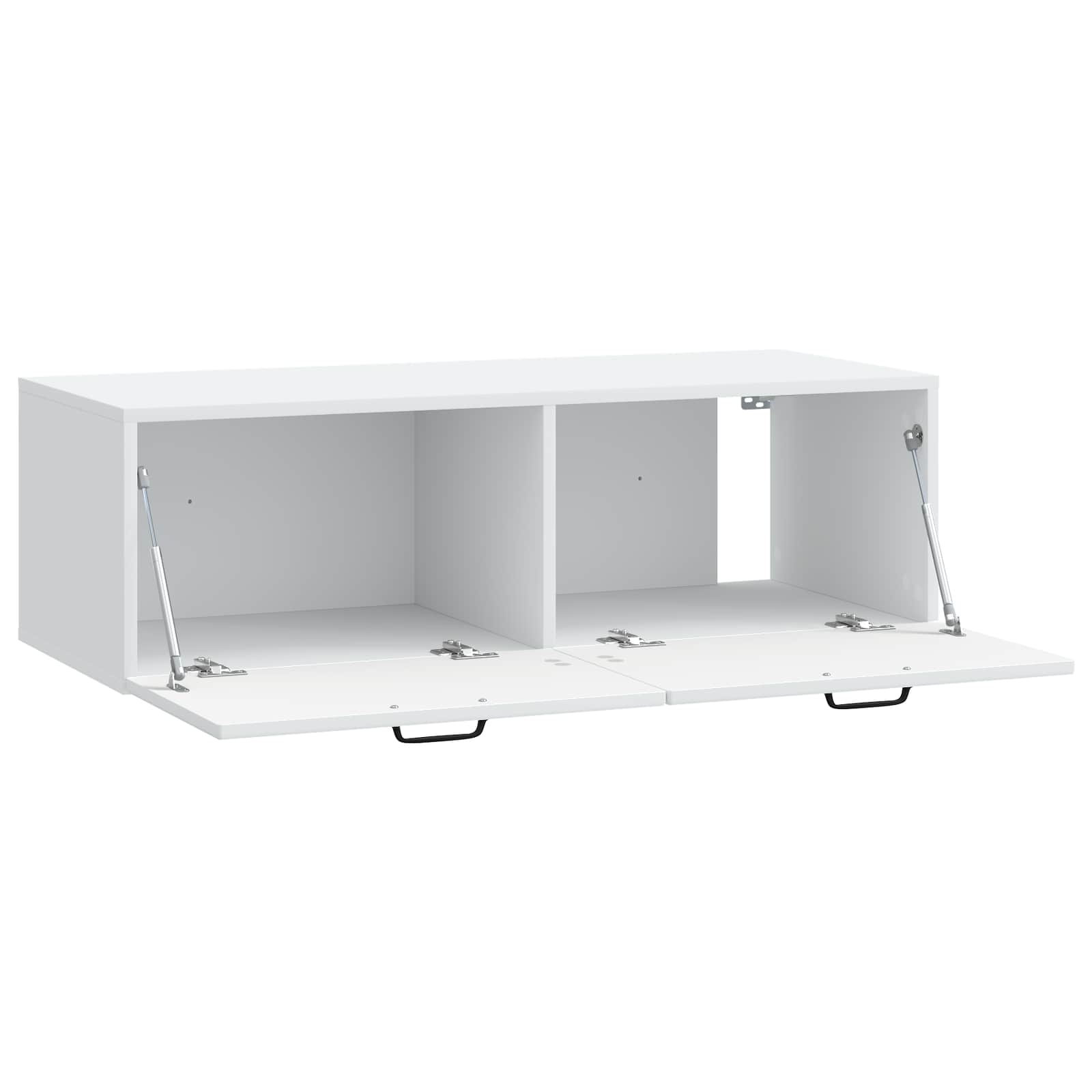 Wandbeugel TV-kast Wit 98 x 41 x 30 cm Bewerkt hout