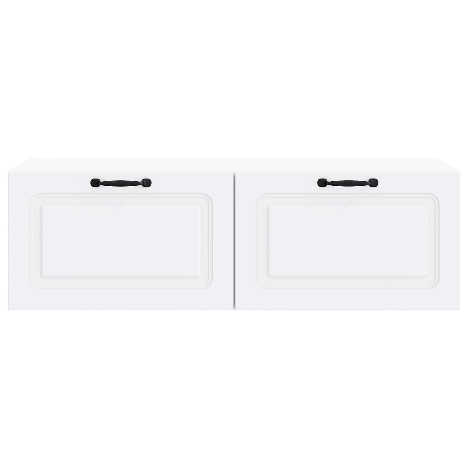 Wandbeugel TV-kast Wit 98 x 41 x 30 cm Bewerkt hout