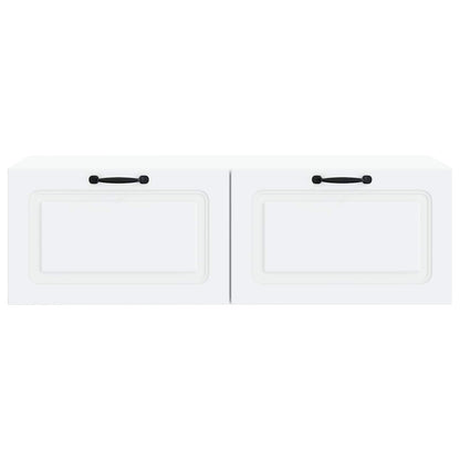 Wandbeugel TV-kast Wit 98 x 41 x 30 cm Bewerkt hout
