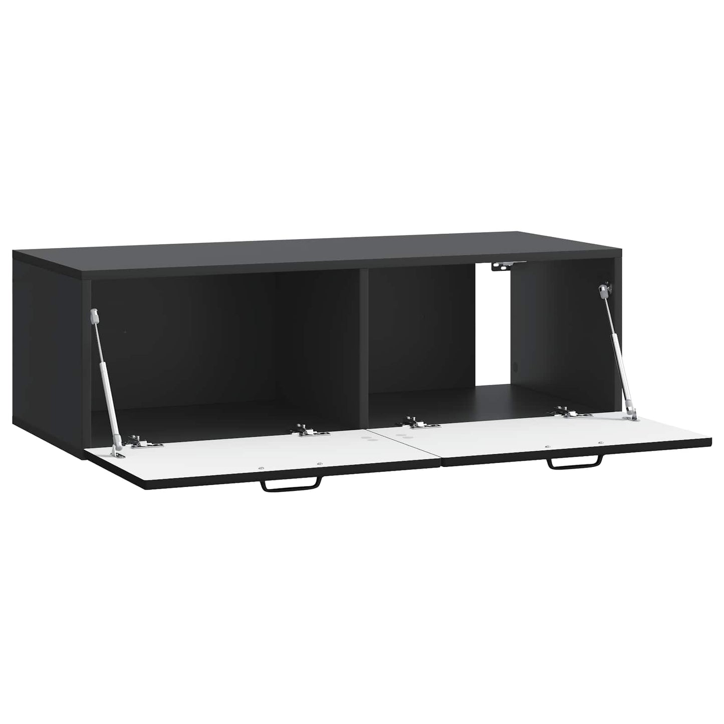 Wandbeugel TV-kast Zwart 98 x 41 x 30 cm Bewerkt hout