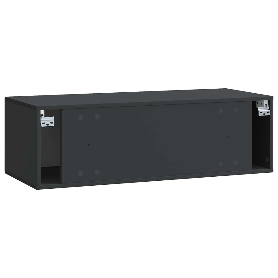 Wandbeugel TV-kast Zwart 98 x 41 x 30 cm Bewerkt hout