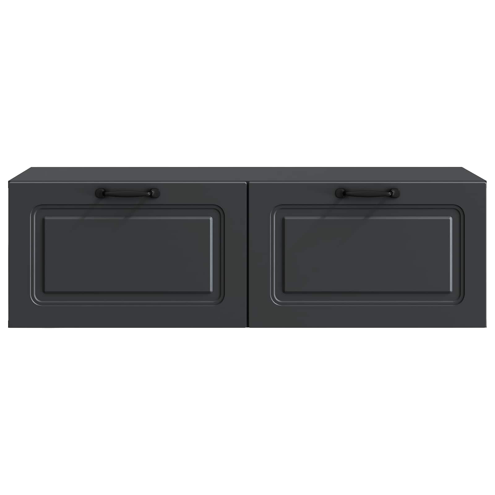 Wandbeugel TV-kast Zwart 98 x 41 x 30 cm Bewerkt hout