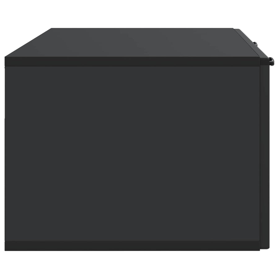 Wandbeugel TV-kast Zwart 98 x 41 x 30 cm Bewerkt hout