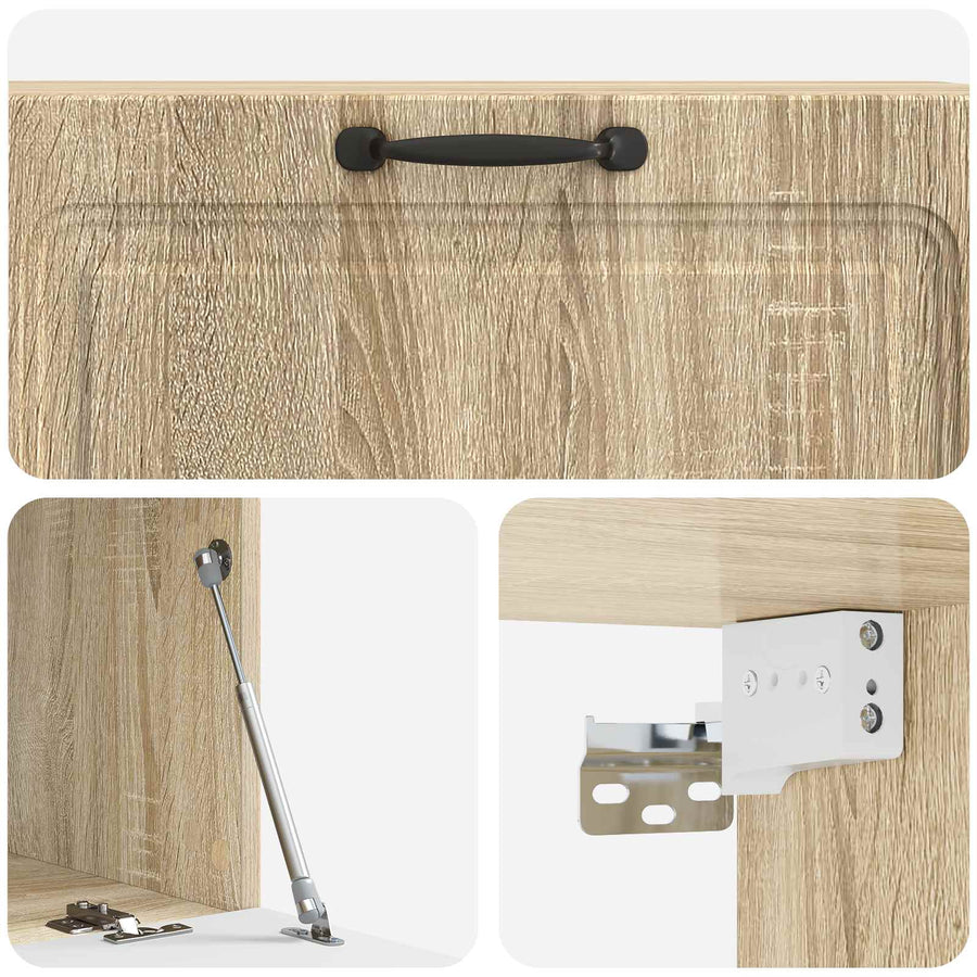 Wandbeugel TV-kast Sonoma Eiken 98 x 41 x 30 cm Bewerkt hout