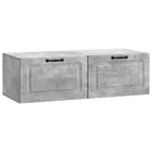 Wandmeubel 98x41x30 cm betongrijs bewerkt hout
