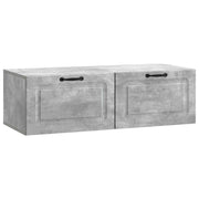 Wandmeubel 98x41x30 cm betongrijs bewerkt hout