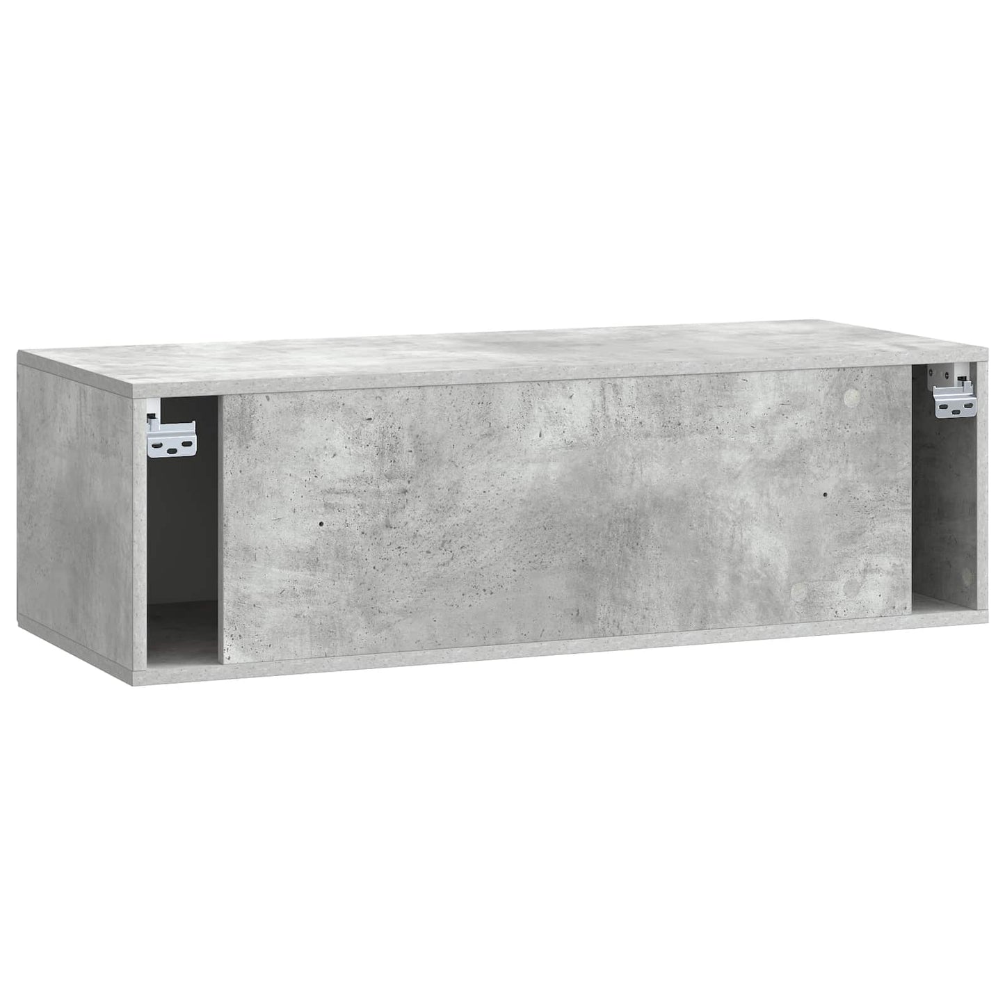 Wandbeugel TV-kast Betongrijs 98 x 41 x 30 cm Bewerkt hout