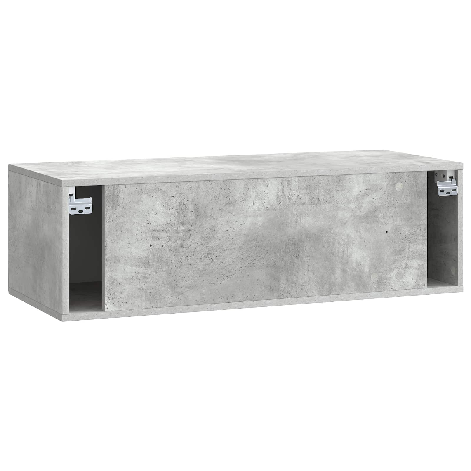 Wandbeugel TV-kast Betongrijs 98 x 41 x 30 cm Bewerkt hout